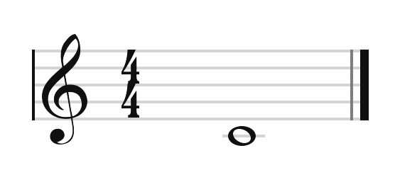 c4 do cuatro en el pentagrama notas