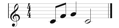 clave musical de sol aplicada en un ejemplo