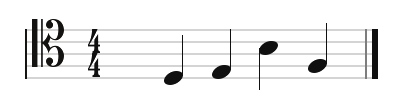 clave musical de do aplicada en un ejemplo