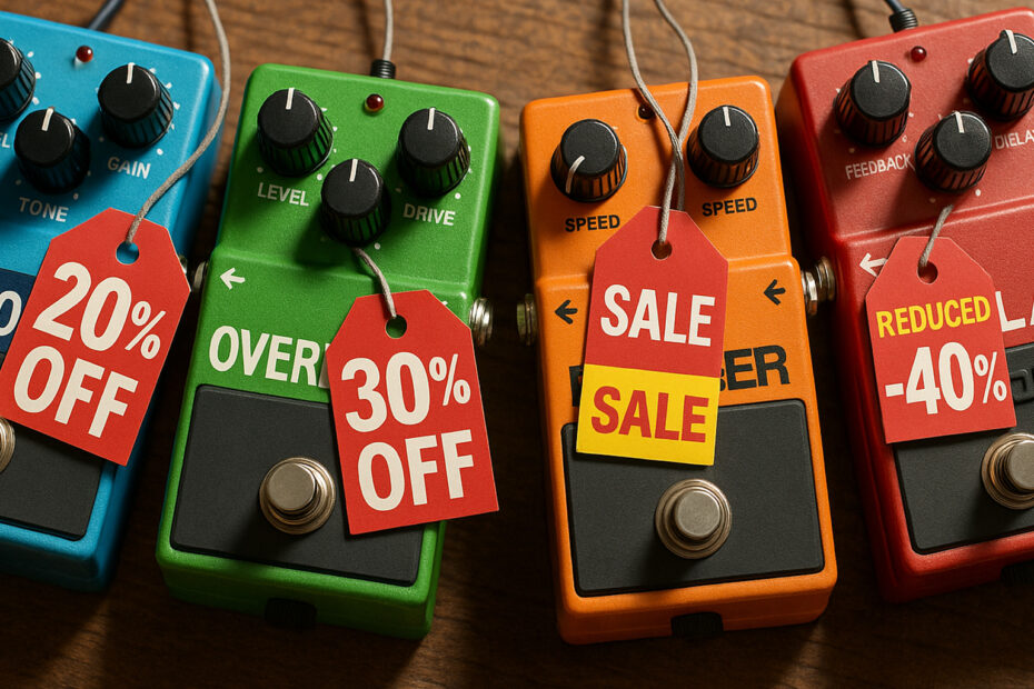 Bajada de precios de los pedales de guitarra de segunda mano